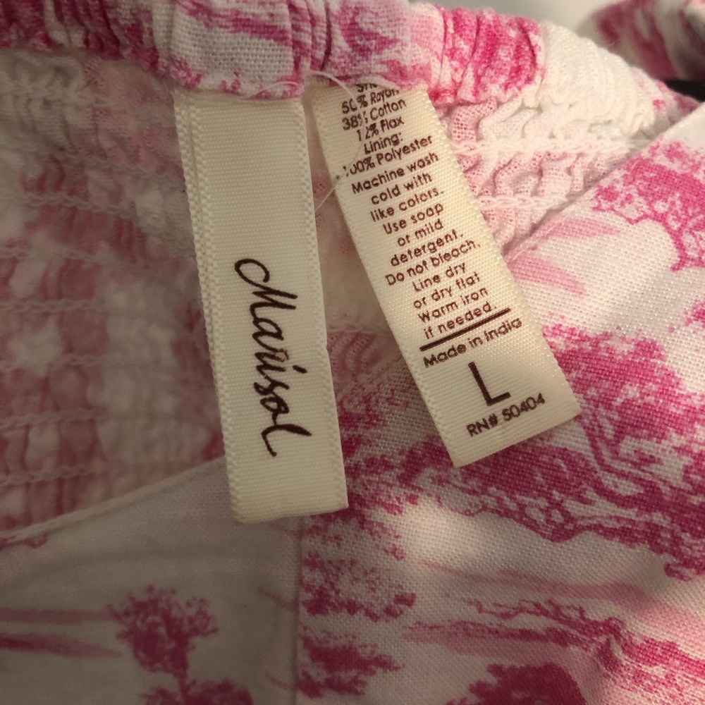 Toile Pink Patterned Crop Top - Picture 5 of 5